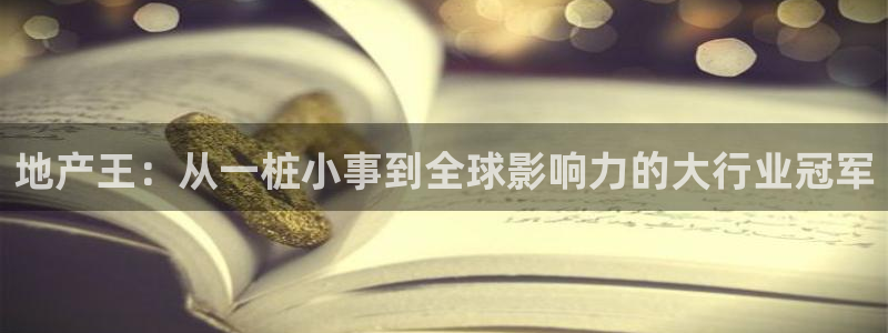 新宝5app手机下载：地产王：从一桩小事到全球影响力的大行业