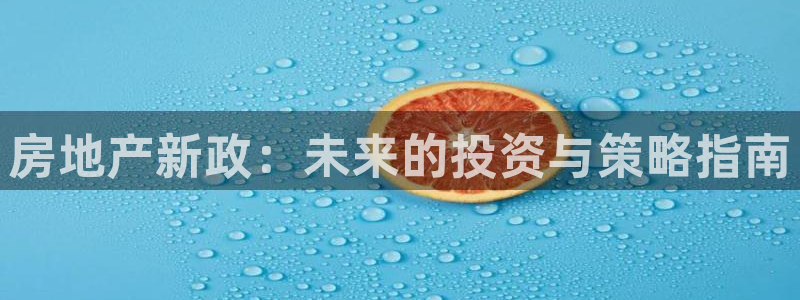 新宝5账号注册：房地产新政：未来的投资与策略指南