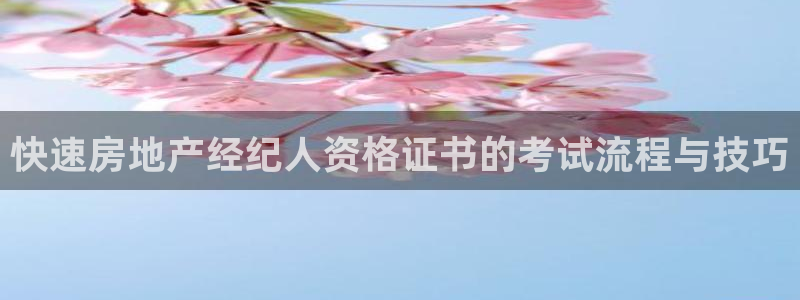 新宝5网址：快速房地产经纪人资格证书的考试流程与技巧