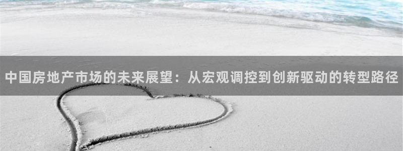 新宝5怎么代理：中国房地产市场的未来展望：从宏观调控到创新驱