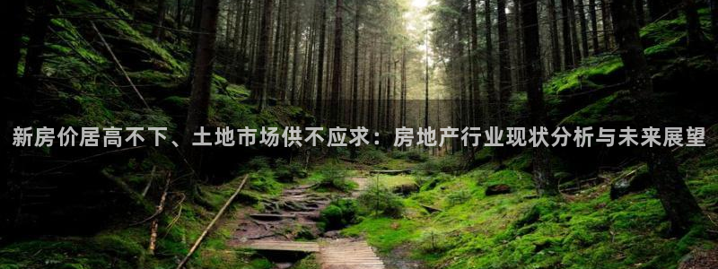 皇冠新宝5：新房价居高不下、土地市场供不应求：房地产行业现状