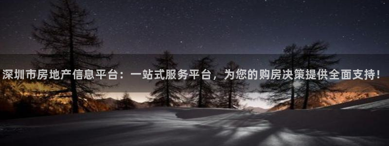 新宝5上来77542：深圳市房地产信息平台：一站式服务平台，