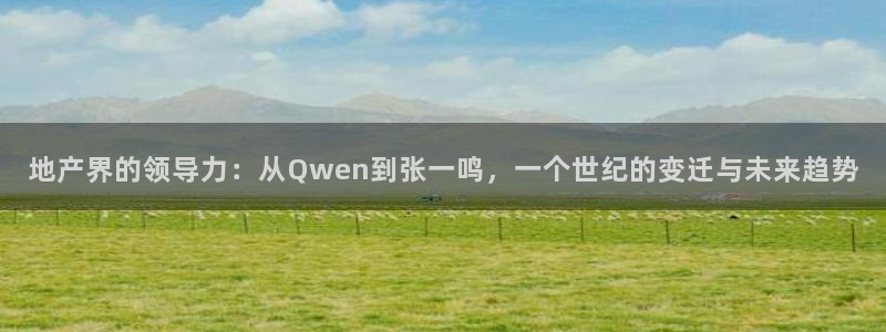 新宝5注册平台：地产界的领导力：从Qwen到张一鸣，一个世纪